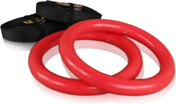 Odin Crossfit ABS Gymnastikkringer Plast - Rød